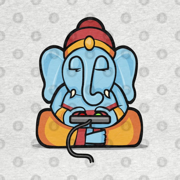 Ganesha plays video games by VizRad